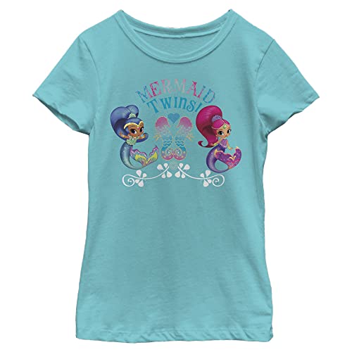 Nickelodeon Shimmer and Shine Mermaid Twins Girls Short Sleeve Tee Shirt
