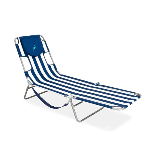 Ostrich Beach Lounge Chair, Folding & Reclining Outdoor Chaise...