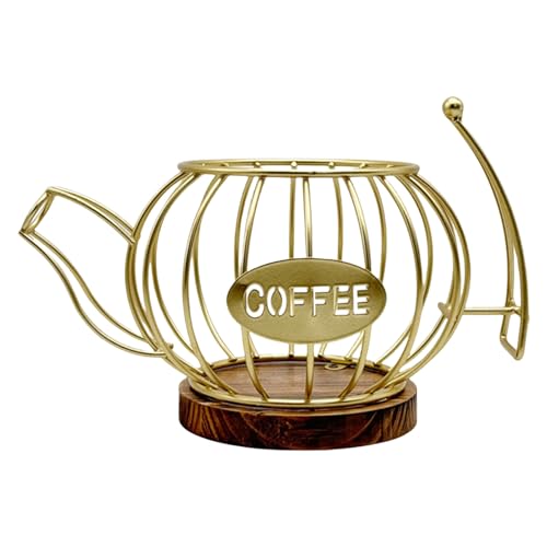 KAHDGSS Capa Café Eficiente Espacio Organizadores Metal Construcción Hierro Forjado