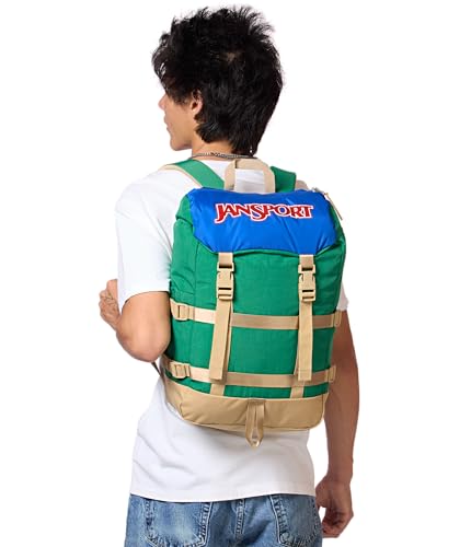 JanSport Skip Pack Backpack – 28L Capacity, Fits 13.5" Laptop, Large Main Compartment, Side Water Bottle Pocket – Ideal for Work & Travel, Jelly Kelly - image 6