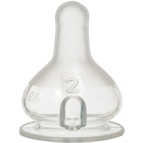 Tigex Tétines pour Biberon Silicone Anatomique Ventilé Air Control Petit Déjeuner Goûter - Pack de 2