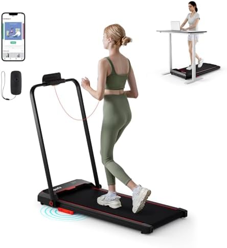 Goplus 2 in 1 Folding Treadmill, 2.5HP 340 LBS Capacity Walking P...