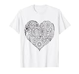 Livre de coloriage en forme de cœur T-Shirt