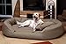 Produktbild tierlando Komfort Hundebett Sammy | Robuster Polyester | Dicke Umrandung | L - XXXXL Hundesofa Größe: S5 | Farbe: 34 Beige Dunkel