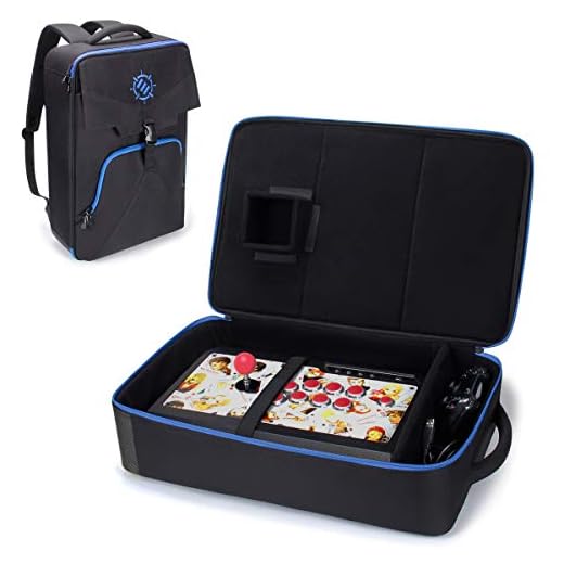 ENHANCE Arcade Fight Stick Mochila Bolsa de Viaje - Gaming Joystick Controller Fightstick Caso with Joystick Proteger, Interior Personalizable, Funda para Portatil y Bolsillos Accesorios