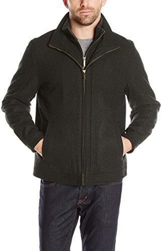 london fog men's bern long car coat with bib