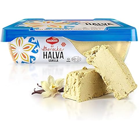 Haddar by Baracke Premium Quality Vanilla Halva 12.34oz | Fine Sesame Seed Paste Dessert Made with Tahini, Gluten Free, Vegan, Kosher Cover