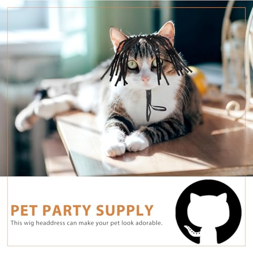 Peluca Dreadlocks para perros pequeños negro miniatura 3