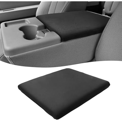 KBH Center Console Cover for Ford F150 2011-2014, Jump Seat, Armrest Polyester Protector, Washable, Anti-Scratch, Black Cover
