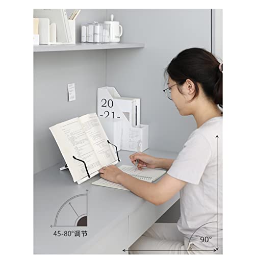boekenstandaard Draagbare boekstandaardvrije hoek Verstelbare boekhouder for het lezen van leerboek Opvouwbare… - Image 6