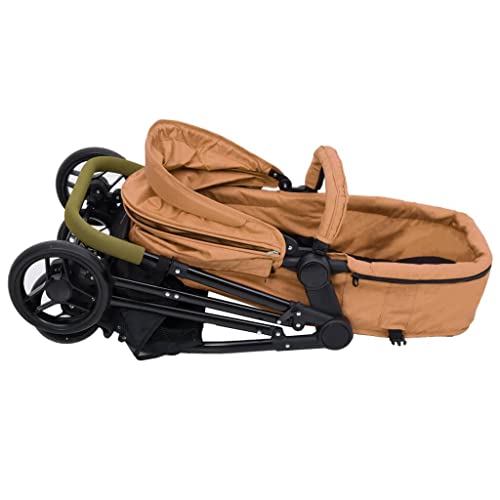 3-in-1 kinderwagen, 5-punts veiligheidsharnas Stalen frame kinderwagen voor buiten - Afbeelding 3