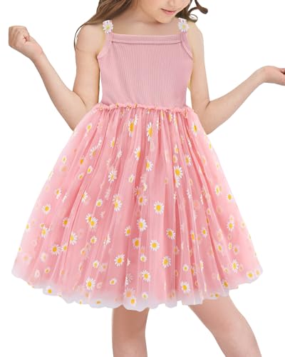 Happy Cherry Toddler Girls Tutu Dress Tulle Cami Dresses Casual Ruffle Sundress Sleeveless Mesh A Line Flowy Party Birthday