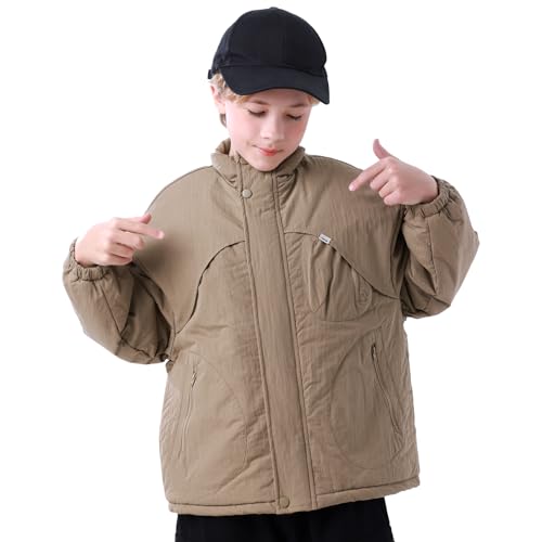 Erasers&pencils Boy's Winter Jacket Thicken Cotton Coat Toddler Outwear Jacket with Warm Fleece2