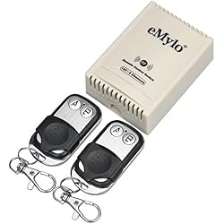 Persianas Para Comercios Precios emylo DC 12V Interruptor de Control Remoto inalámbrico de 2 Canales Módulo de relé de RF Automatización del hogar DIY para lámpara/Puerta de Garaje/Persiana Enrollable/Motor con433MHz transmisor