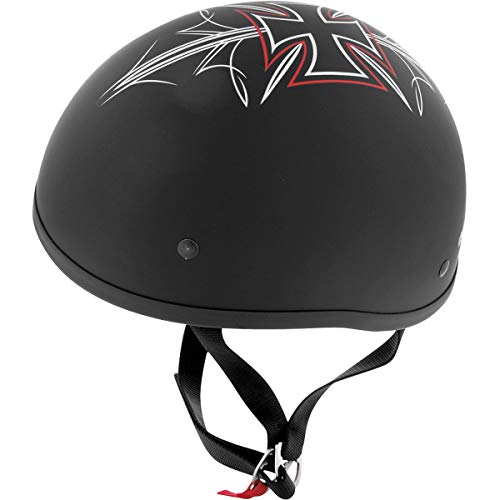 Skid Lid Street Rod Original Helmet (Flat Black, X-Small)