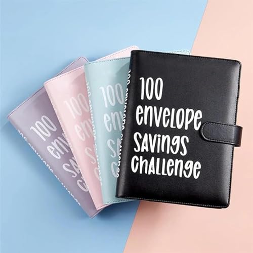 Budget Planner Deutsch Budget Planer Geld Organizer mit 100 Binder Taschen A5 Ringbuchordner für Finanzplaner Budget Sparen Mappe Cash Stuffing Startset Geburtstags Geschenk (White)