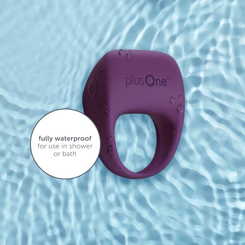 plusOne-Vibrating-Ring-for-Couples-or-Individuals-Body-Safe-Silicone-Waterproof-USB-Rechargeable-Massager-with-10-Vibration-Settings-Purple