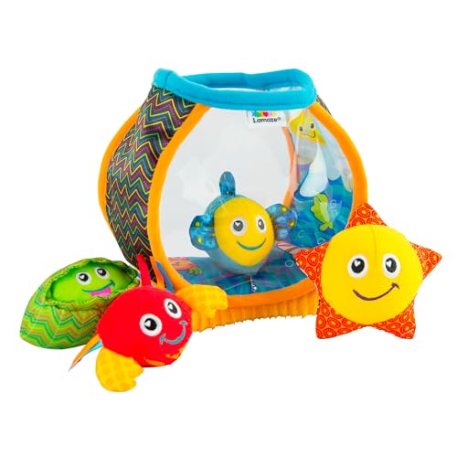 Lamaze Baby Spielzeug "Mein erstes Aquarium", das hochwertige Kleinkindspielzeug. Das quietschbunte Aquarium mit 4 Kuscheltieren fördert Motorik und ist das perfekte Kinderspielzeug und Kuscheltier