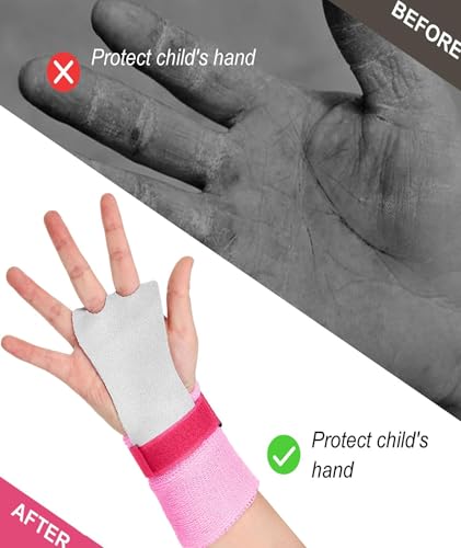 Image of Kids Gym Gloves, 1 Pair Hand Grip for Gym, Workout Equipment for Kids, Gymnastics Equipment for Children, Durable and Comfortable