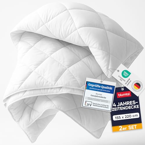Blumtal 4 Jahreszeiten Bettdecke 155 x 220 cm im 2er Set - Oeko-TEX...