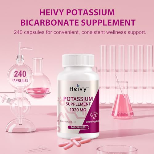 Image of Heivy Potassium Supplement 1020 mg, 240 Vegetarian Capsules