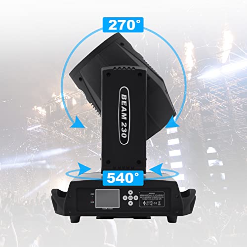 Ygreap 230W Moving Head Zoom Light Dmx 16Ch Beam 8 Prism Wash Spot Gobo Light Dj Disco Club Party Wedding Stage Effect Lighting (4 Pcs) #TOP3