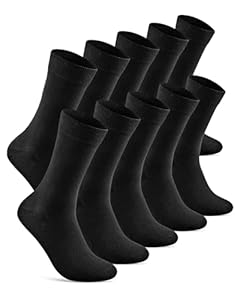 10 Paar Socken Herren 43-46 Schwarz Business Socken Baumwolle Atmungsaktive Anzugsocken 15800