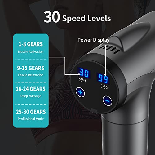 OLsky-Massage-Gun-Deep-Tissue-Handheld-Electric-Muscle-Back-Massager-High-Intensity-Percussion-Massagers-Device-for-Pain-Relief-with-10-Attachments-30-SpeedGrey