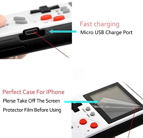 Gameboy Phone Cases, Retro 3D Gameboy Case For Iphone With 36 Small Games, Color Display Shockproof Video Game Phone Case, Phone Protective Case(For Iphone 13 Pro Max,White) #TOP4