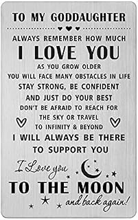 HYHYDHP Goddaughter Gifts Wallet Card from Godmother, Goddaughter Christening Gifts Cards, Goddaughter Christmas Card