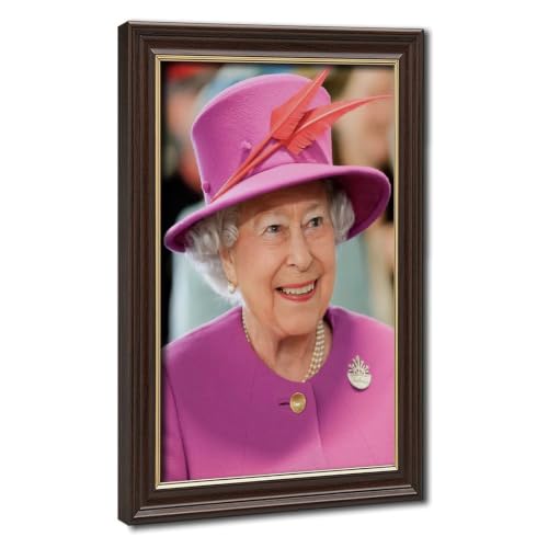 Impression sur toile Reine Elizabeth II - Décoration murale salon cadre à suspendre 20x30