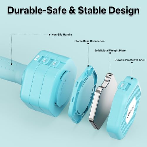 Image of JOROTO 5-in-1 Adjustable Dumbbell Set, 8LB /11LB Pair Adjustable Weights for Women at Home, 1s-Adjust Dual Locking Stable Hand Weights with TPE Soft Handle, Home Gym, Rehab, Pilates, Yoga, Strength Training