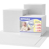 Disposable Changing Pad Liners 100 Count - 13x18 Inches Ultra Soft Super Absorbent Waterproof Baby Diaper Changing Pads White - Leak Proof Baby Changing Mat Liners for Home & Travel