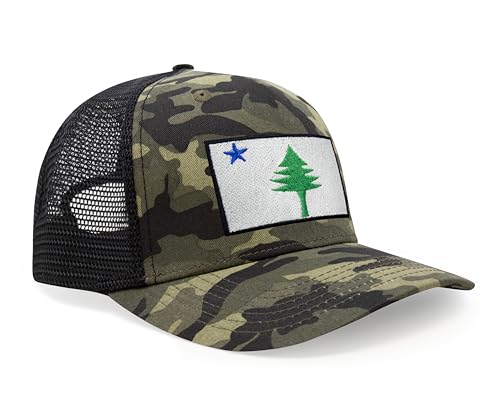 Image of International Tie State Hat for Men and Women, Adjustable Snapback Trucker Baseball Cap with Embroidered Patch
