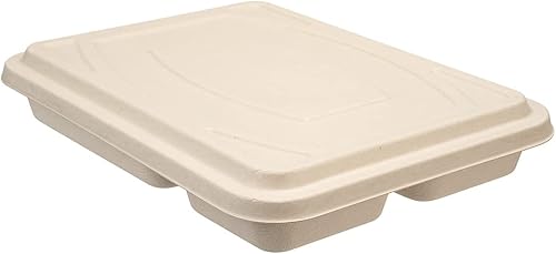 Tapas solamente Pulp Tek de 112 x 87 pulgadas para contenedores de 43 onzas 100 tapas sostenibles para contenedores contenedores se venden por