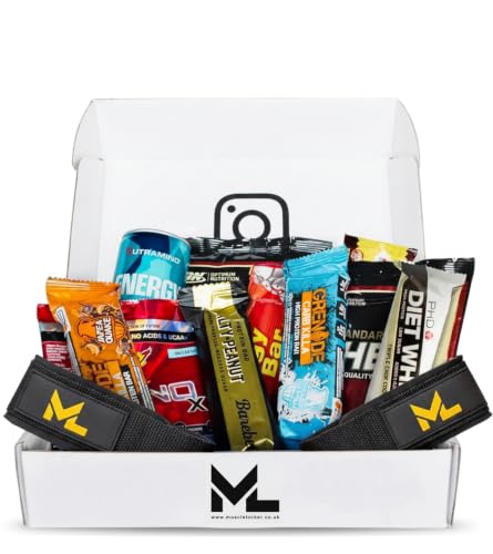 Muscle Locker Protein Snack Box - Gym Gifts for Men & Women - High Protein Hamper with Bars & Snacks - Fitness Gift for Gym Lovers - High Protein Selection Box