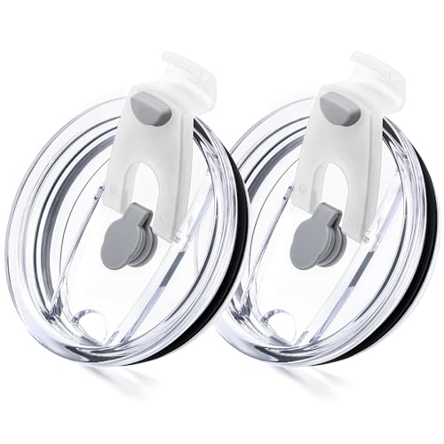 Soledea Coperchio per bicchiere da 590 ml, coperchi di ricambio compatibili per bicchieri YETI da 16/20/708,7 g, tazza da 680,4 g e Lowball 2.0 Rambler da 283,5 g, confezione da 2 coperchi per tazze