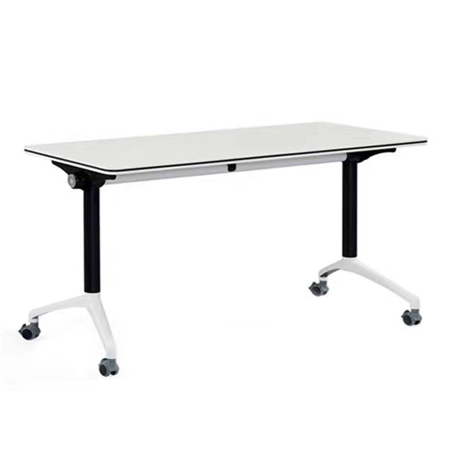 Mesa de conferencias plegable con ruedas, diseño modular de alta carga para reuniones de oficina y seminarios