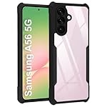 TOUCCH Samsung A56 5G Clear Bumper Case | Shock Proof Design & 360 Degree Protection| Transparent Case for Samsung A56 5G | PC&TPU – Black