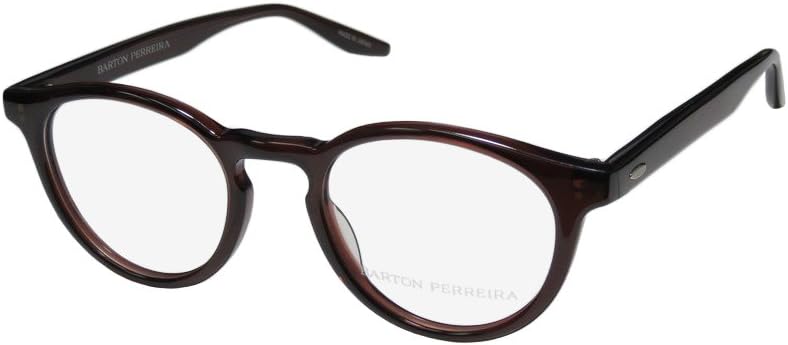Barton Perreira Chryssa Mens/Womens Designer Full-Rim Shape Premium Eyeglasses/Eye Glasses (46-21-140, Dark Brown)