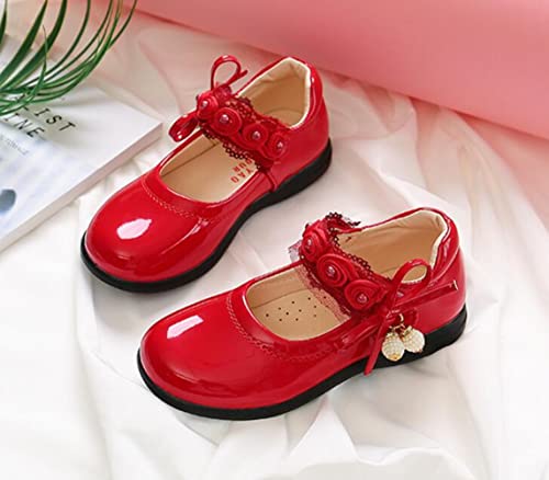 Girls Toddler/Little Kid Flats Shoes Pearls Bow Flower Ballet Flat4