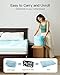 PERLECARE 3 Inch Twin XL Memory Foam Mattress Topper, Cooling Gel Infused Mattress Pad, Ventilated Bed Topper for Pressure Relief, Dorm Room Essentials, Blue