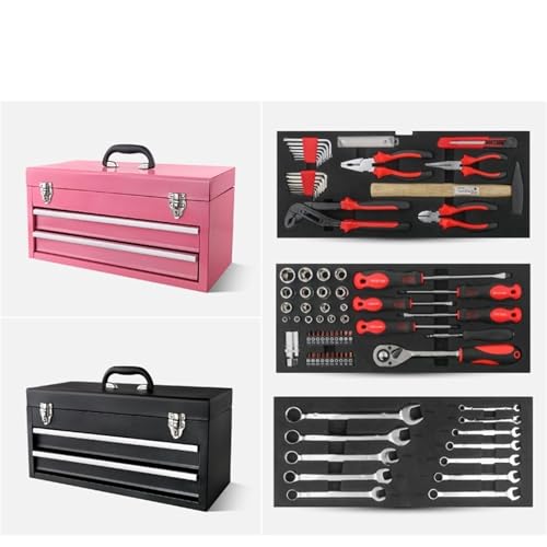 Set de herramientas mecánicas 85 piezas en caja metálica miniatura 3