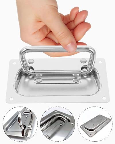 ZAMXHUG einlassgriff - 1 pcs Bodenheber, Lukenheber, Flush Hatch Locker, Embedded Zugring Griff Versteckter Griff des Kabinetts Luke Schließfächer