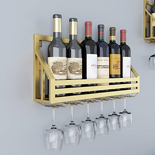 Casier à vin Suspendu fixé au Mur avec Support de Verre - 2