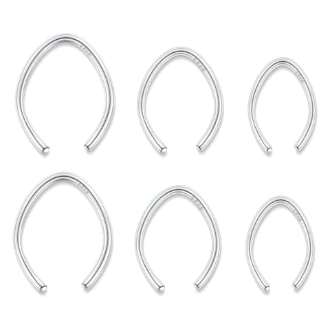 3 Pairs Small Hoop Earrings for Women 925 Sterling Silver Huggie Hoop Earrings Open Adjustable Half Hoop Earrings 6mm/8mm/10mm Cover
