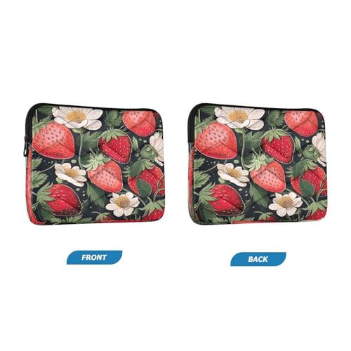 Funda para laptop 13-14 pulgadas impermeable con diseño de fresas miniatura 2