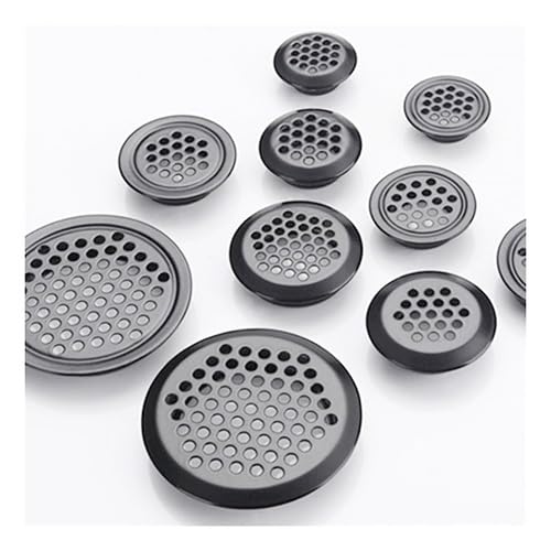 10 Stück Edelstahl-Gitterloch-Gaslüftungsgitter for Kleiderschrank, Badezimmer, Küche und Bürobelüftung(Convex 53mm)