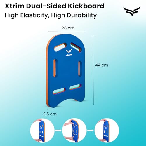Image of VFK by Xtrim 25mm Extra Thick Swimming Kick Board, Swimming Floater for Adults & Kids, Kickboard for Beginners Training, Swim Float Pad with All Holding Angles, Equipment for Swimmers