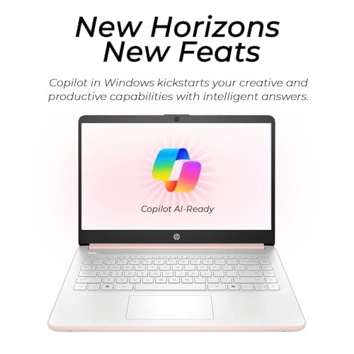 Image of HP Ultrabook Laptop with Copilot AI - 8GB RAM -192GB SSD - Intel Core | Microsoft Office 365 Included, Webcam, Windows 11 no Mouse | Everyday Laptop